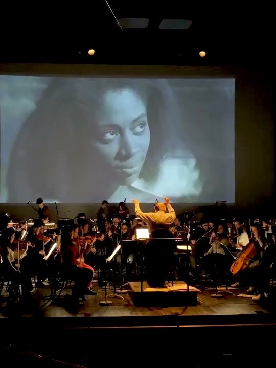 L’Orchestre du CNSMDP pendant le ciné-concert de Sidewalk Stories